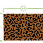 Black Leopard Print Coir Door Mat