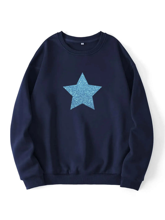 Blue Glitter star sweater