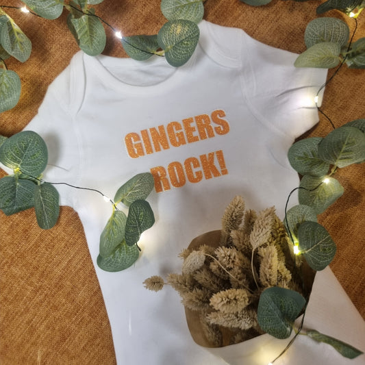 Babies Body vest Gingers Rock!