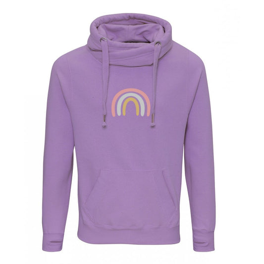 Rainbow Cross Neck Hoodie