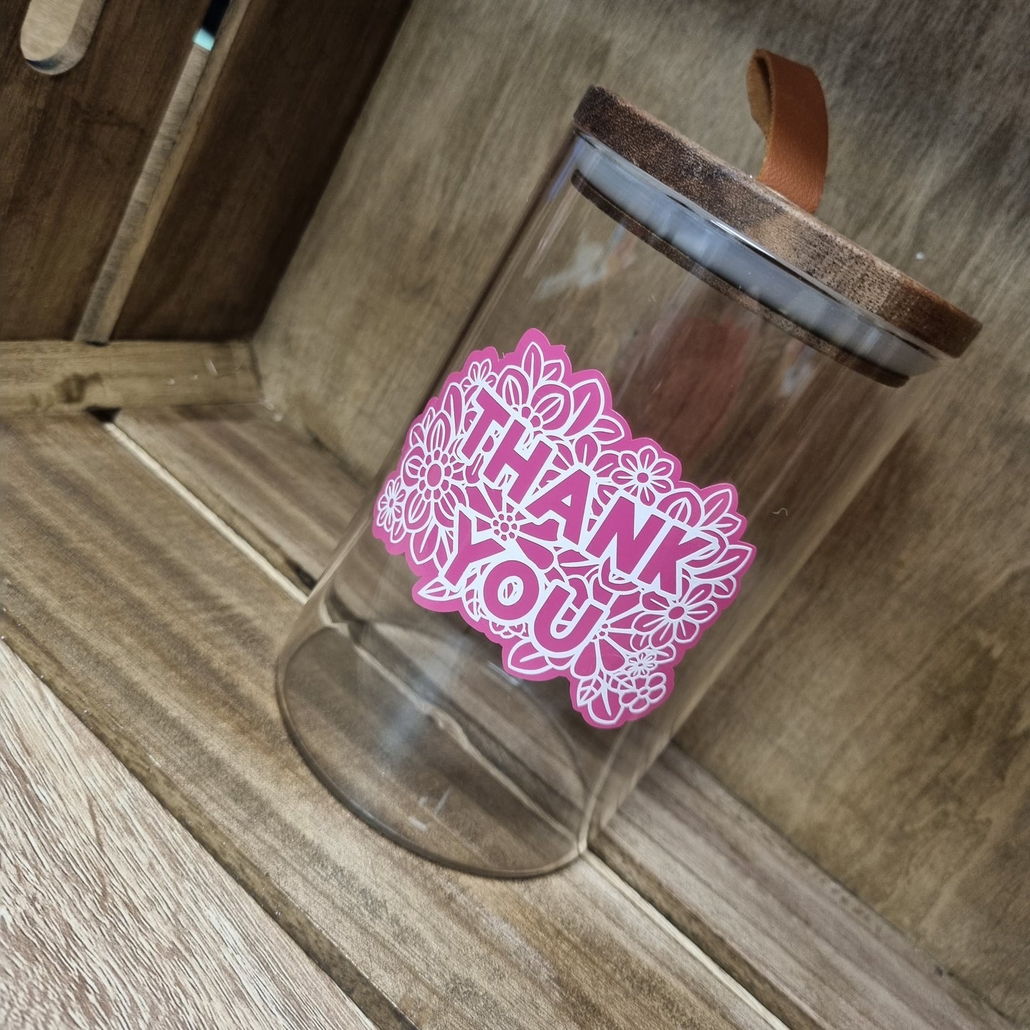 Thank you storage glass